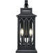 Mallorey 2 Light 20 inch Powder Coated Black Outdoor Wall Sconce